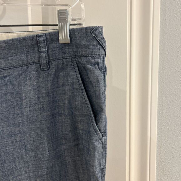 J. Crew Pants Women's Size 4 Belmarin Straight Leg  Chambray Casual Pants - Picture 2 of 5